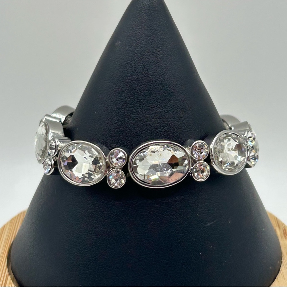 Sparkling Silver Rhinestone Stretch Bracelet